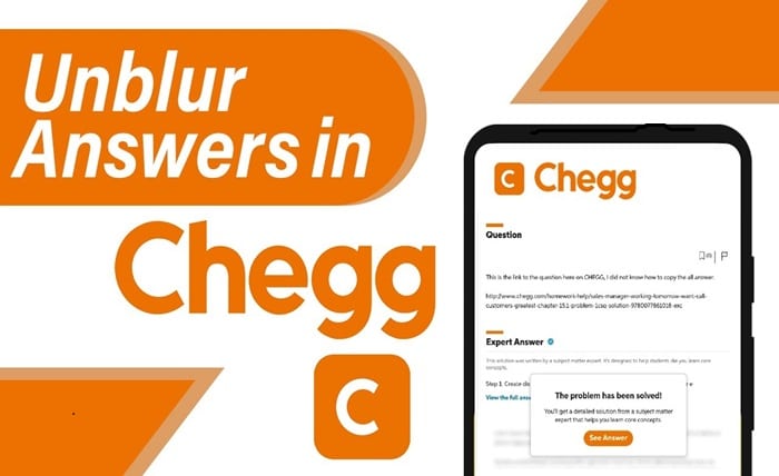how to unblur chegg answers